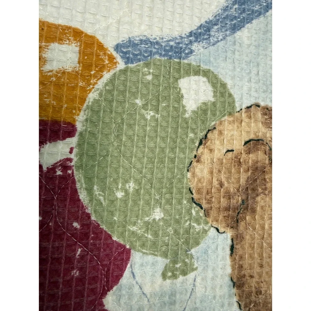 Baby Teddy Bear Waffel Blanket Machine Quilted 34